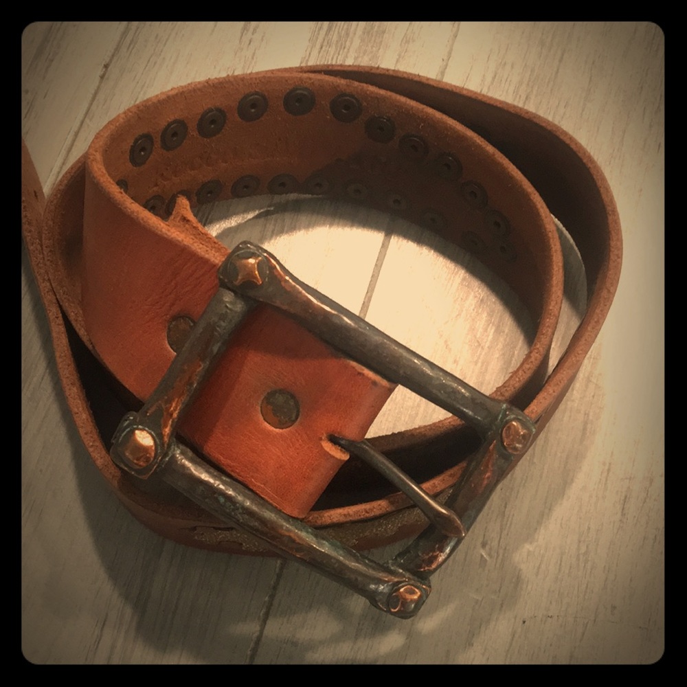 Italian buckle  leather handcrafted belt 🎁